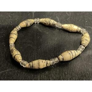 Handmade Layered Rolled Paper Bead Bracelet
